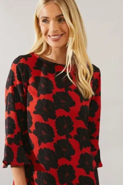 Petite Floral Tiered Shift Dress