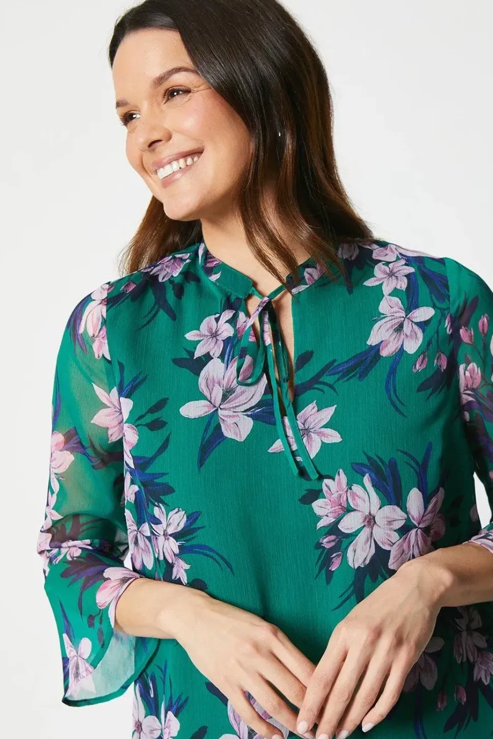 Petite Floral Tie Shift Dress