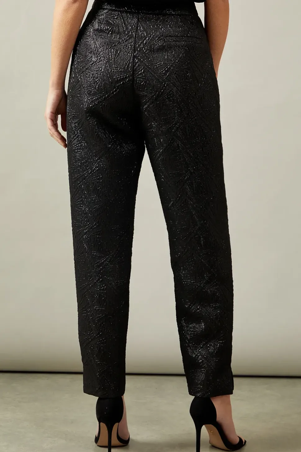 Petite Foil Tapered Trousers