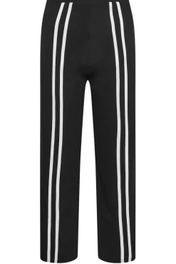 Petite Front Stripe Wide Leg Trousers