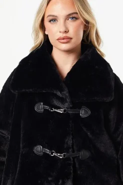 Petite Fur Tab Coat