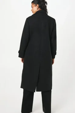 Petite Gold Trim Maxi Coat