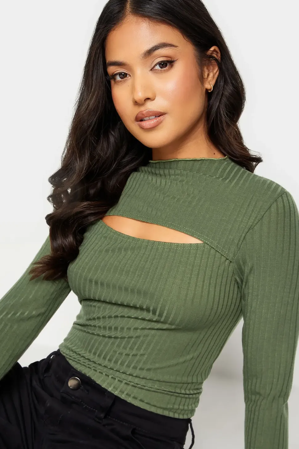 Petite Hem Cut Out Top