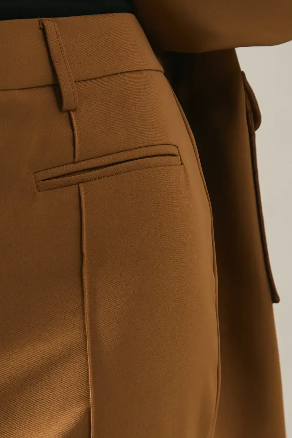 Petite High Waist Flare Trousers