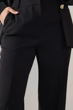 Petite High Waist Straight Leg Trouser