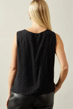 Petite Hotfix V Neck Cami
