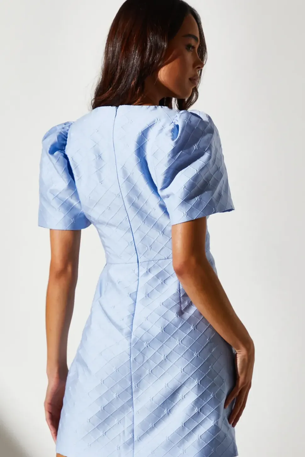 Petite Jacquard Bow Mini Dress