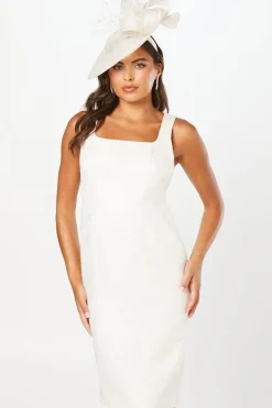 Petite Jacquard Sleeveless Pencil Dress
