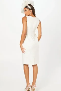 Petite Jacquard Sleeveless Pencil Dress