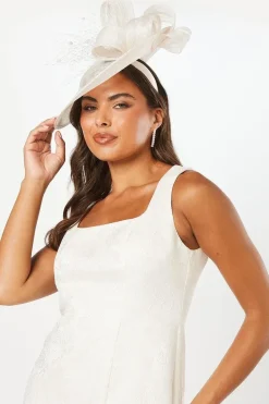 Petite Jacquard Sleeveless Pencil Dress