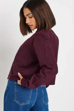 Petite Jersey Bomber Jacket