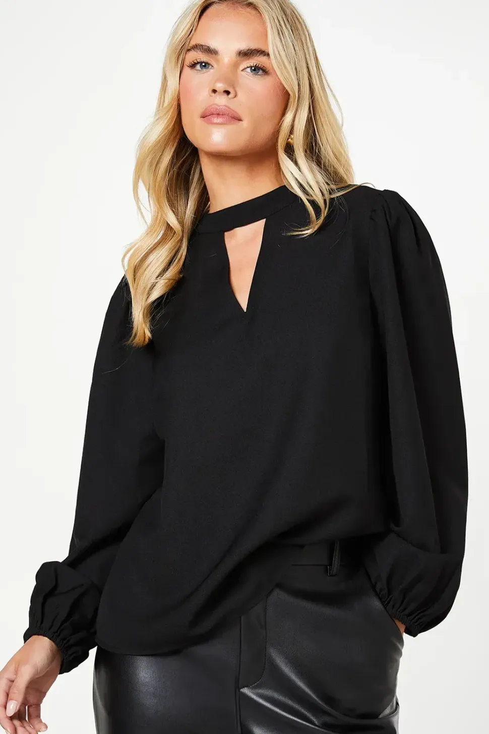 Petite Keyhole Blouse