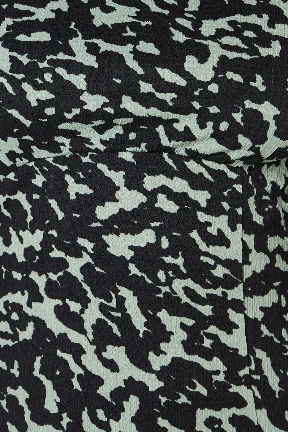 Petite Khaki Animal Print Ruffle Sleeve Midi Dress