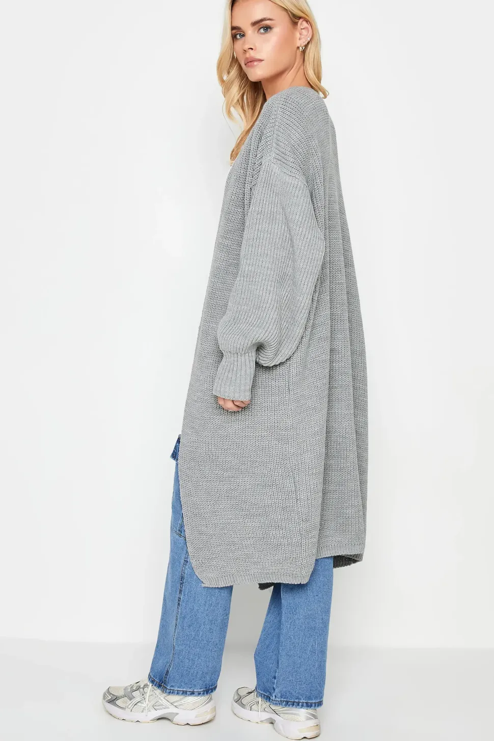 Petite Knit Balloon Sleeve Cardigan
