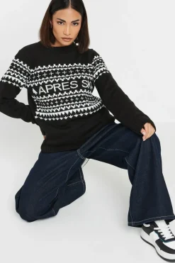 Petite Knitted Slogan Jumper
