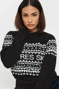 Petite Knitted Slogan Jumper