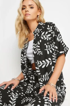 Petite Leaf Print Shirt