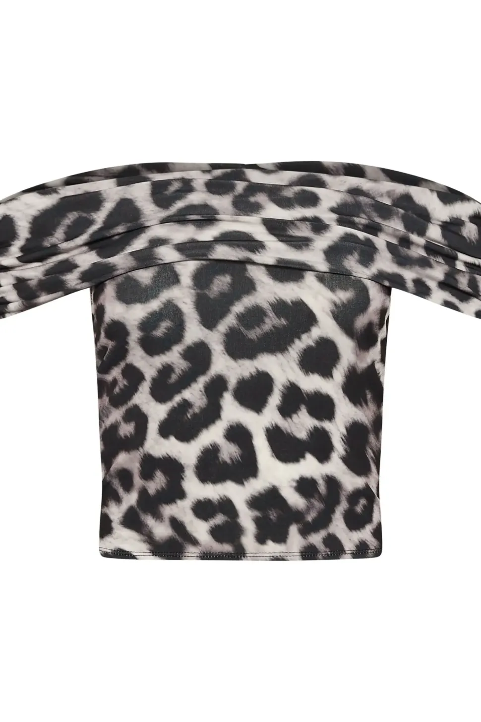 Petite Leopard Bardot Top