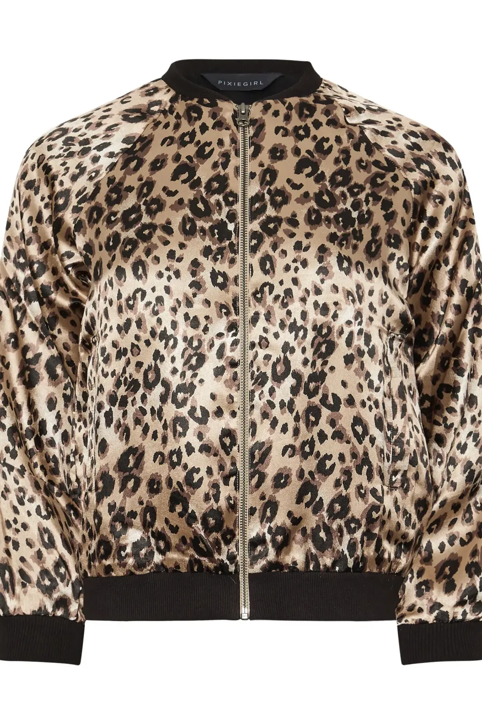 Petite Leopard Print Bomber
