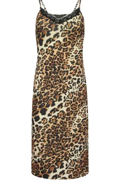Petite Leopard Print Midi Slip Dress