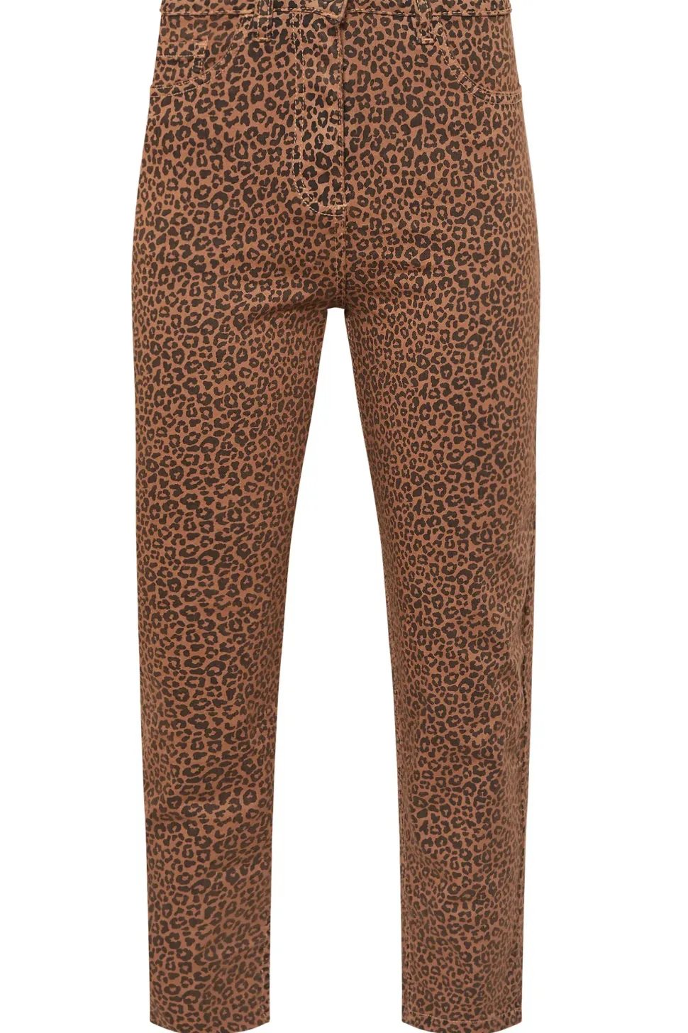 Petite Leopard Print Mom Jeans