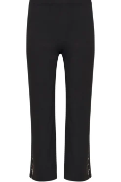 Petite Leopard Print Side Stripe Wide Leg Trousers