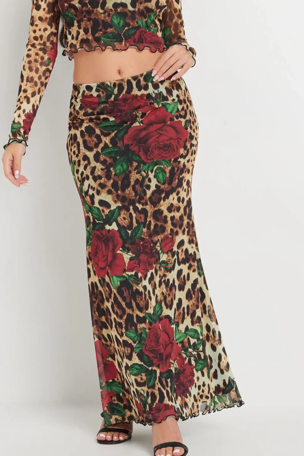 Petite Leopard Print Skirt