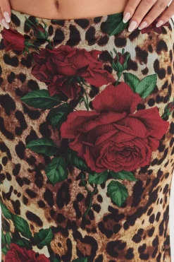 Petite Leopard Print Skirt