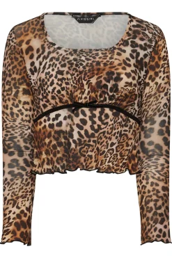 Petite Leopard Print Top