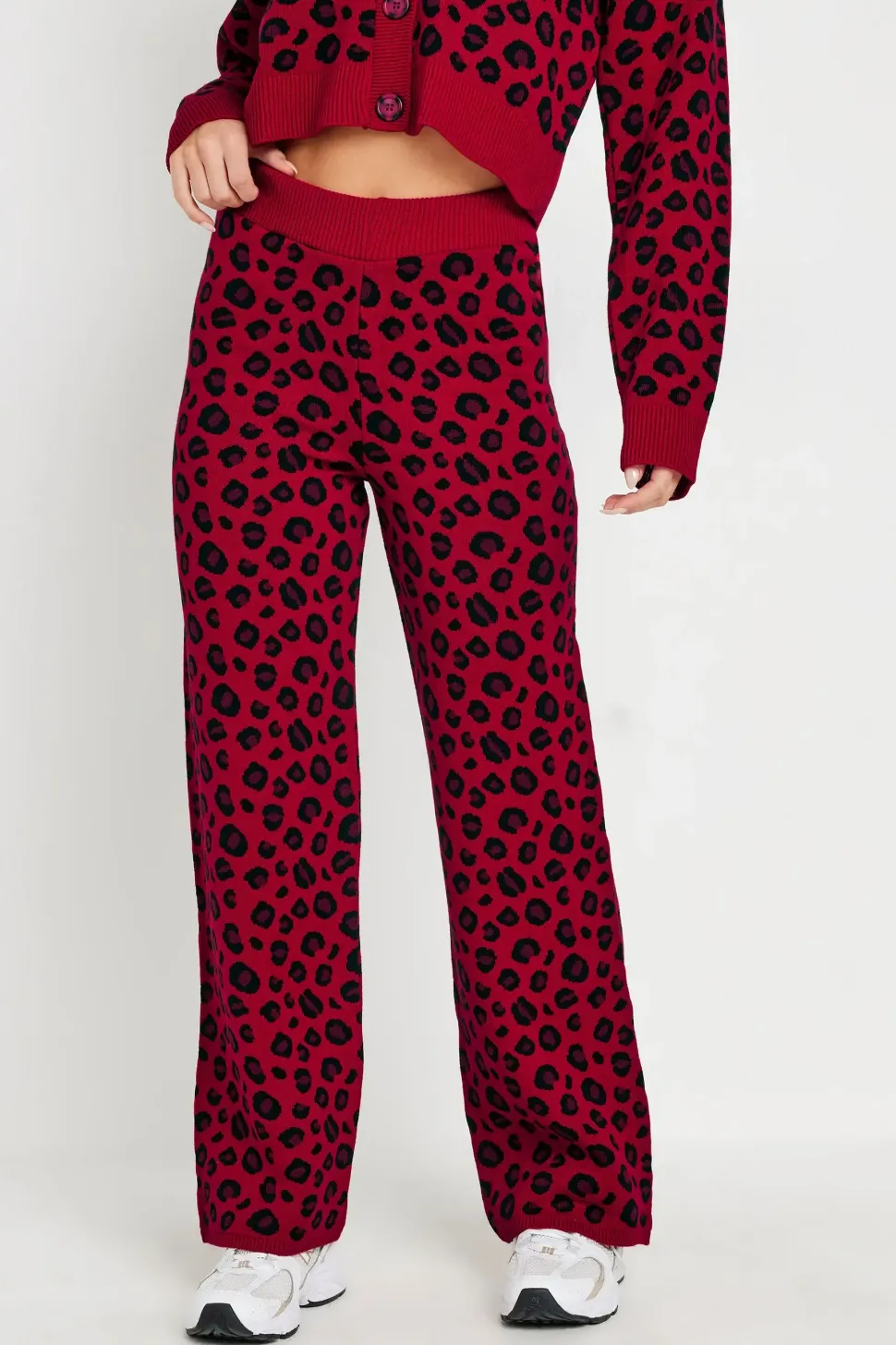 Petite Leopard Print Trousers