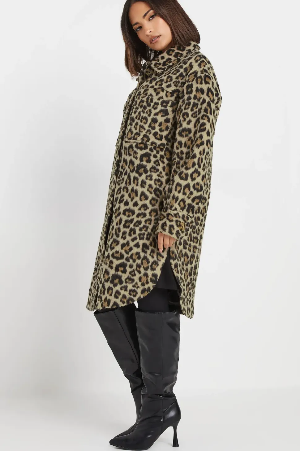 Petite Leopard Shacket