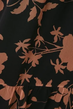 Petite Lined Floral Midi Skirt