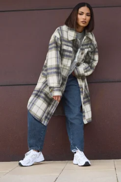 Petite Longline Printed Shacket
