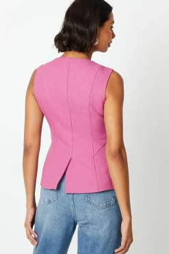 Petite Longline Tailored Sleeveless Blazer