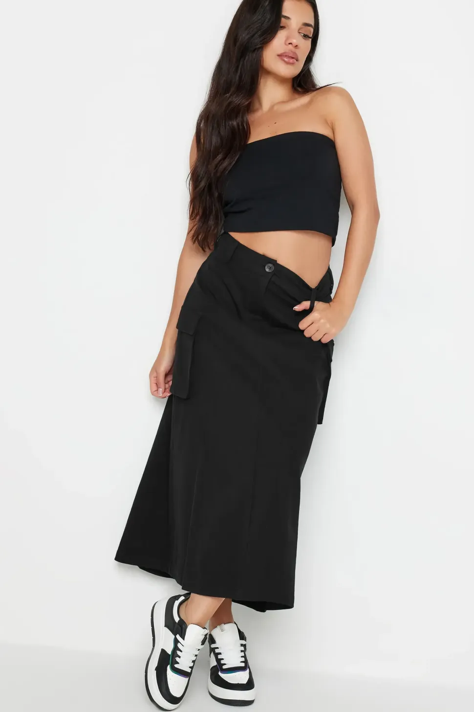 Petite Maxi Cargo Skirt