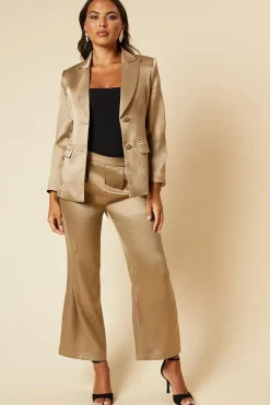 Petite Metallic Double Breasted Blazer