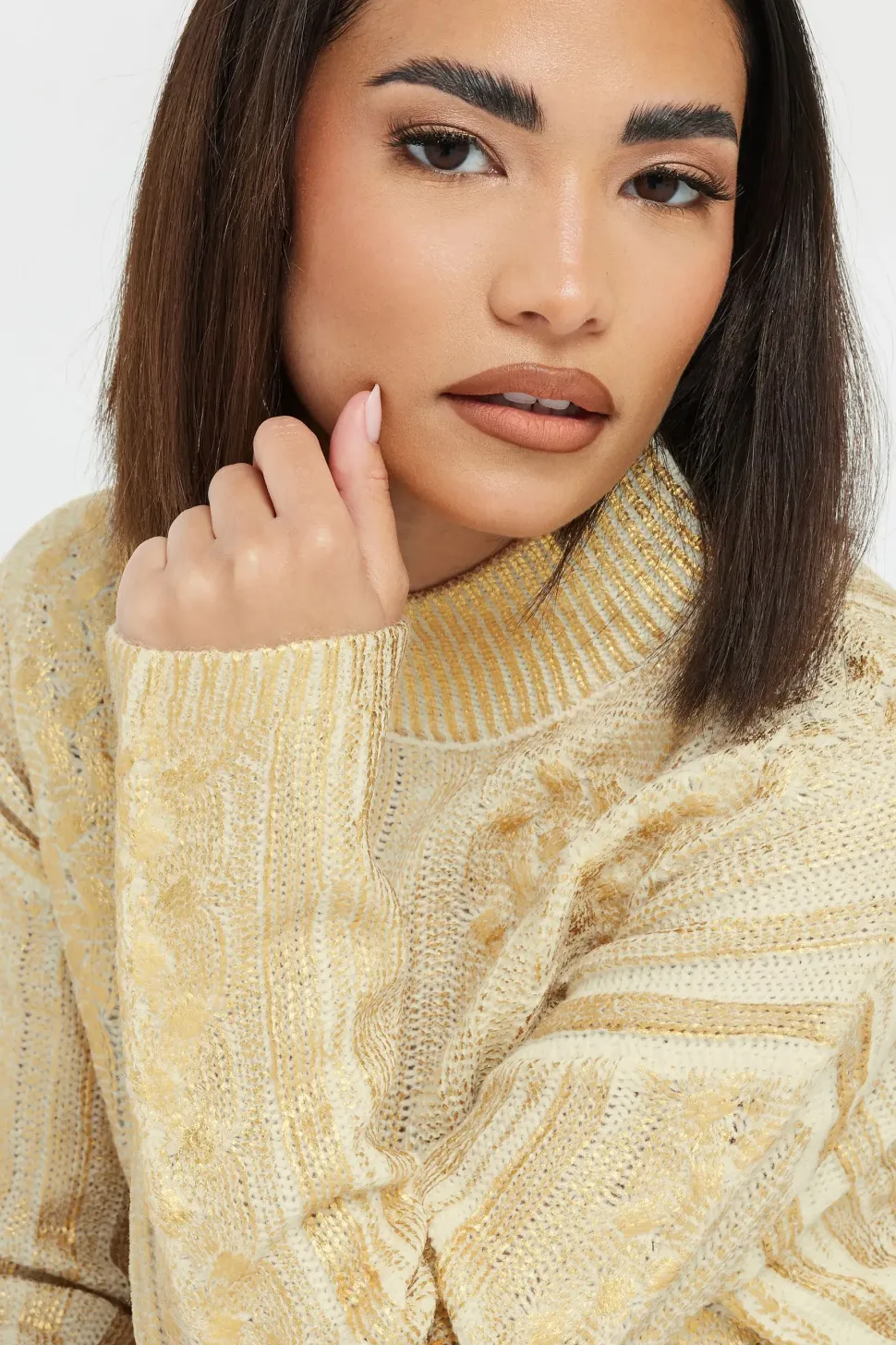 Petite Metallic Foil Jumper