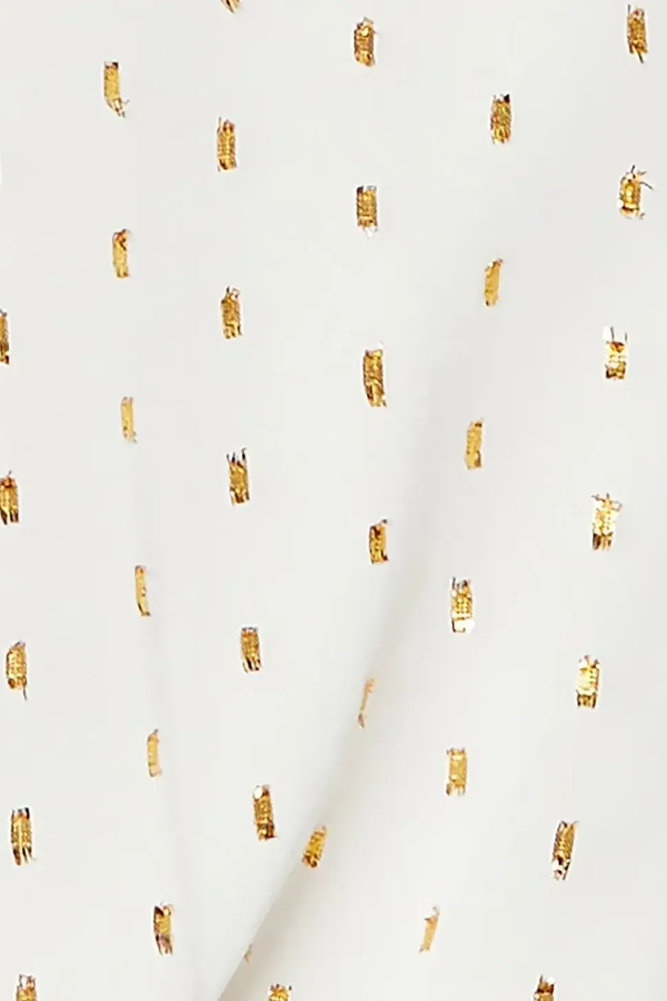 Petite Metallic Spot Tie Detail Blouse