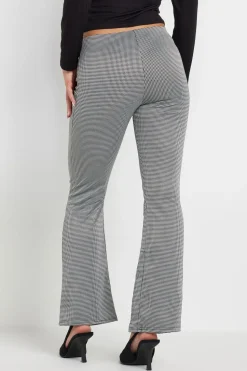 Petite Micro Dogtooth Kickflare Trousers