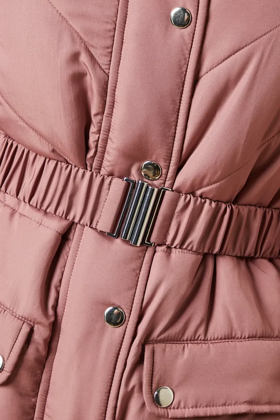 Petite Midi Luxe Quilted Padded Puffer Belted Coat