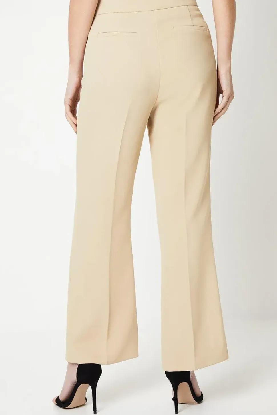 Petite Military Button Tab Kickflare Trouser