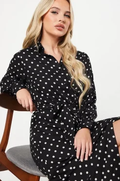 Petite Mono Spot Shirt Dress