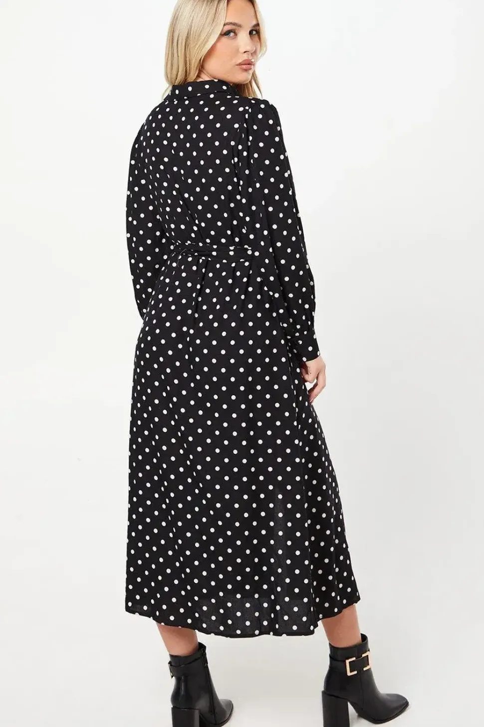 Petite Mono Spot Shirt Dress