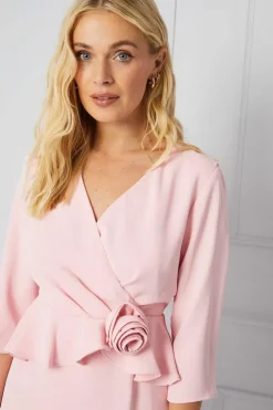 Petite Occasion Corsage Tailored Formal Midi Dress