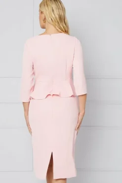Petite Occasion Corsage Tailored Formal Midi Dress