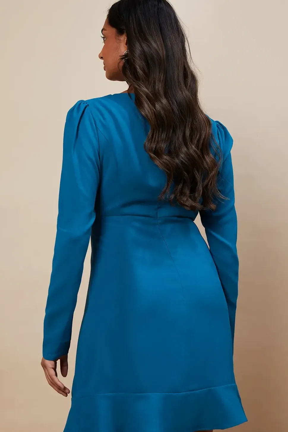 Petite Occasion Crepe Diamante Trim Cut Out Mini Dress
