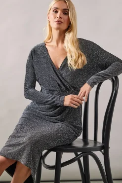 Petite Occasion Diamante Glitter Jersey Pencil Dress