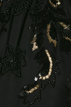 Petite Occasion Embellished Halter Maxi Dress