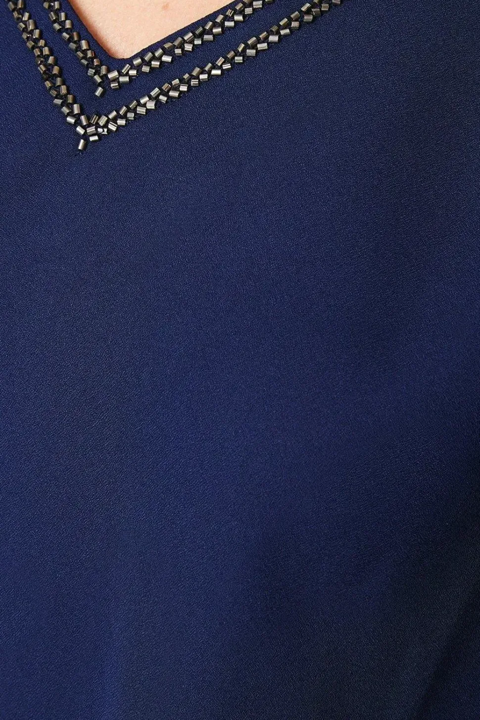 Petite Occasion Embellished Ruffle Sleeve Blouse