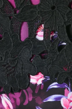 Petite Occasion Floral 2 In 1 Overlay Shift Dress